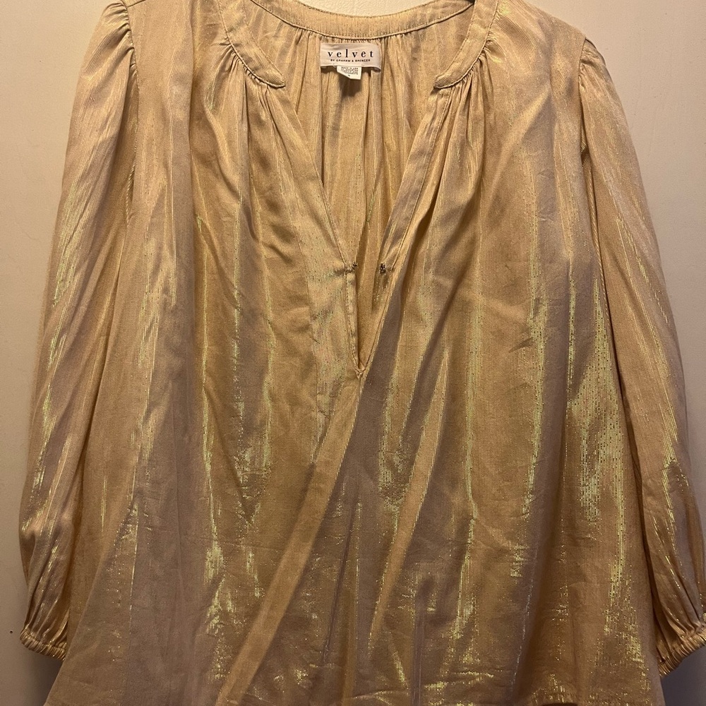 Gold blouse size Small